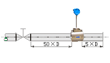 智能渦街流量計(jì)直管段安裝要求示意圖六