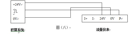 高壓氣體流量計脈沖信號輸出接線圖