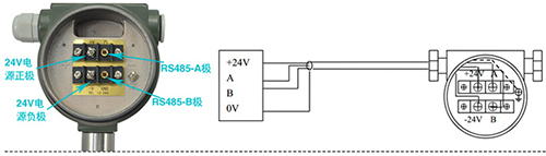 空氣流量計(jì)RS485通訊信號輸出接線圖